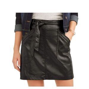 Comme NWT Faux Leather Skirt with Pocket Detail (S)